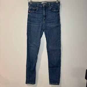 Zara Jeans Women 6 High Rise Skinny Stretch Denim Blue Wash Classic Fit Everyday